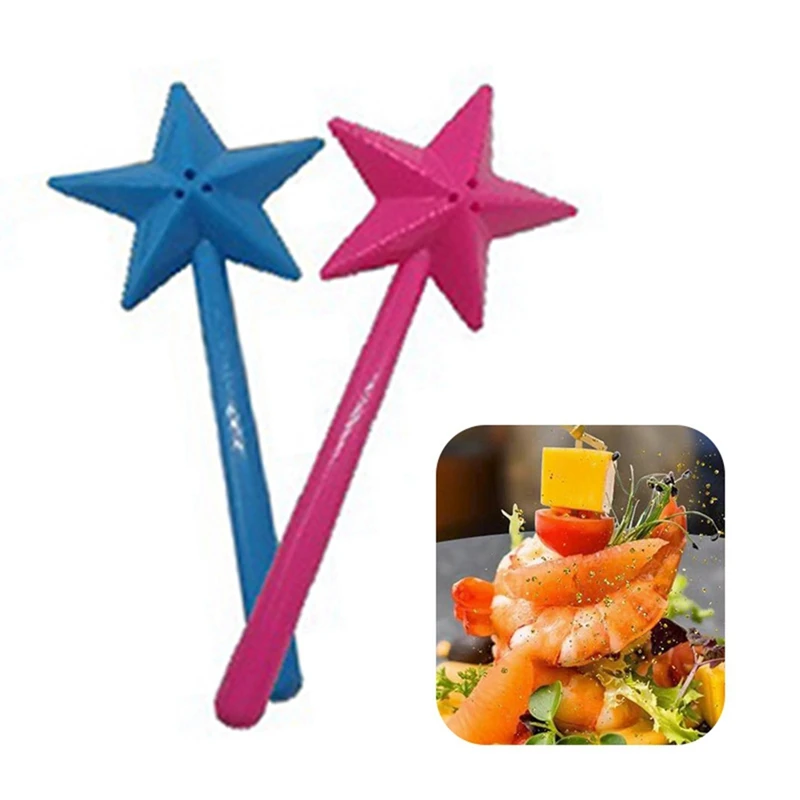 10Pcs Three-Hole Star Seasoning Magic Wand Kitchen Seasoning Gadgets Crushers Salt Shaker