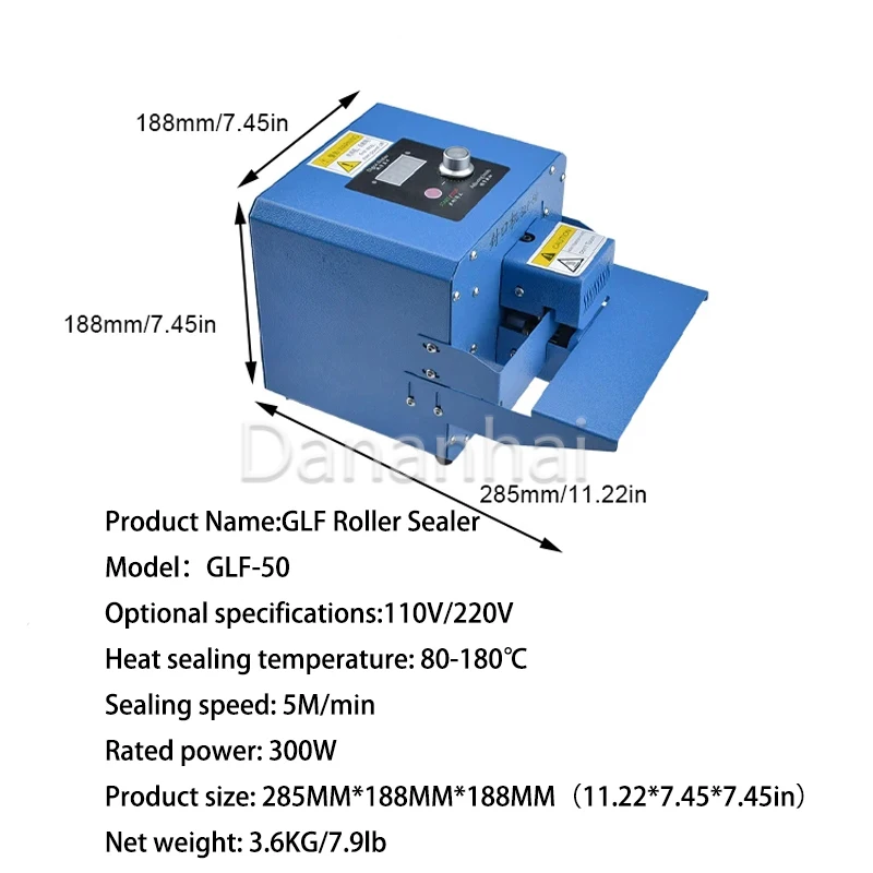 Commercial Bag Sealer Machine Continuous Roller Sealer For Snack Shop Plastic Pouch Packing view 2