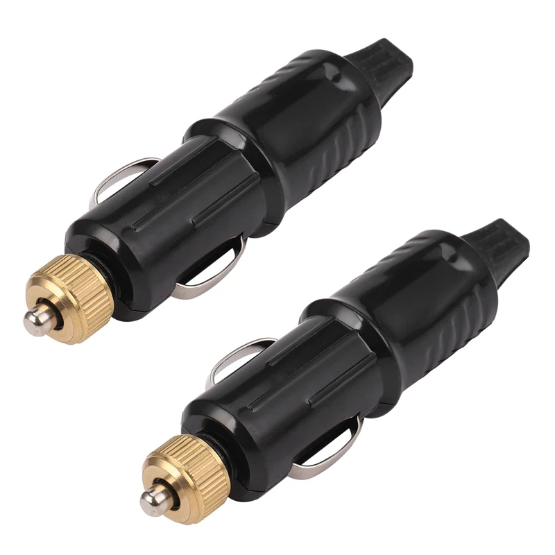 2X 12/24V Replacement Car Cigarette Lighter Socket Plug Adapter Charger + Fuse Set