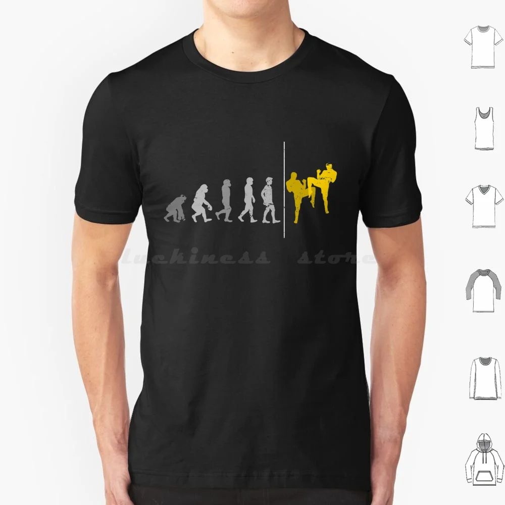 Evolution Muay Thai T Shirt Big Size 100% Cotton Muay Thai Thai Boxing Kickbxing Muay Thai Fighter Martial Arts Martial Artist