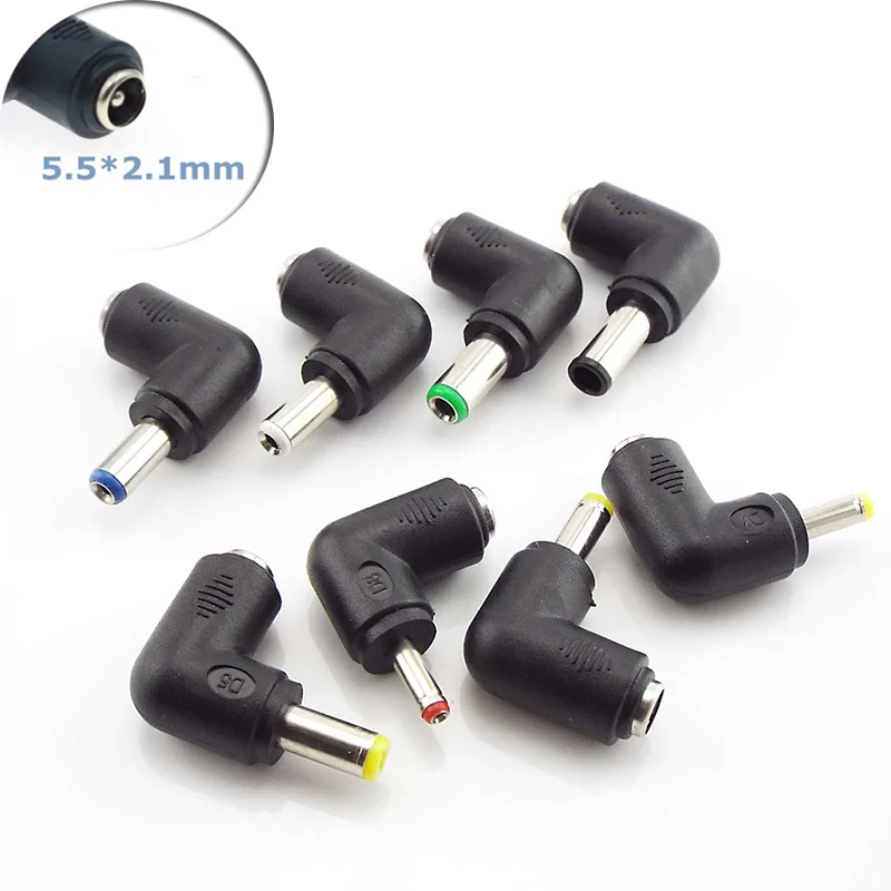 5.5mmx2.1mm Female Plug 90 Degree Right Angle DC Connector Power Supply Adapter Universal Plug Jack DC Charger For Laptop A7