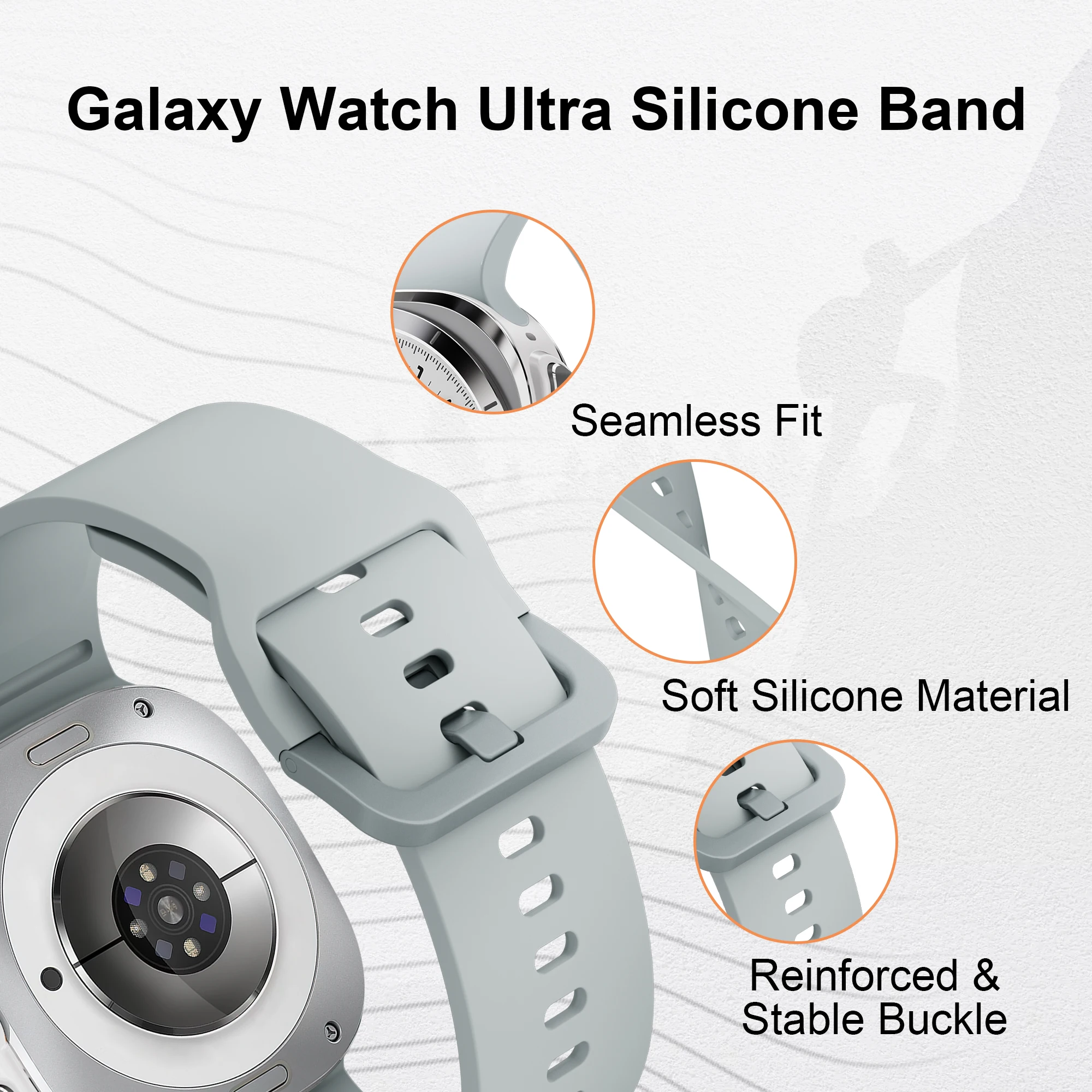 Gelang silikon asli untuk jam  - Samsung Smartwatch Ultra Accessories ulasan dan harga