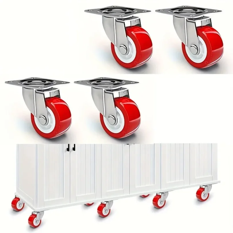 4Pc Silent Swivel Casters - Ultra-Quiet Smooth-Rolling Heavy-Duty Rotating Wheel Set