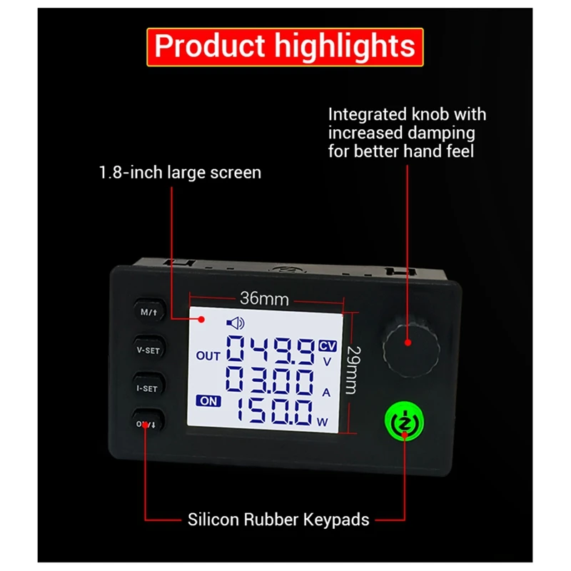 ZK-10022 CNC Step-Down DC Adjustable Regulated Power Supply Constant Voltage And Constant Current Module Upgrade