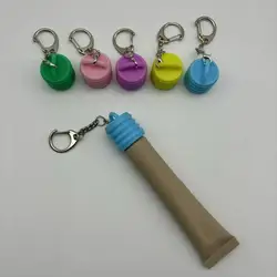 Plastic Lip Gloss Keychain Caps for Women Travel Convenient Beauty Product Accessories Travel Makeup Tool Accessory