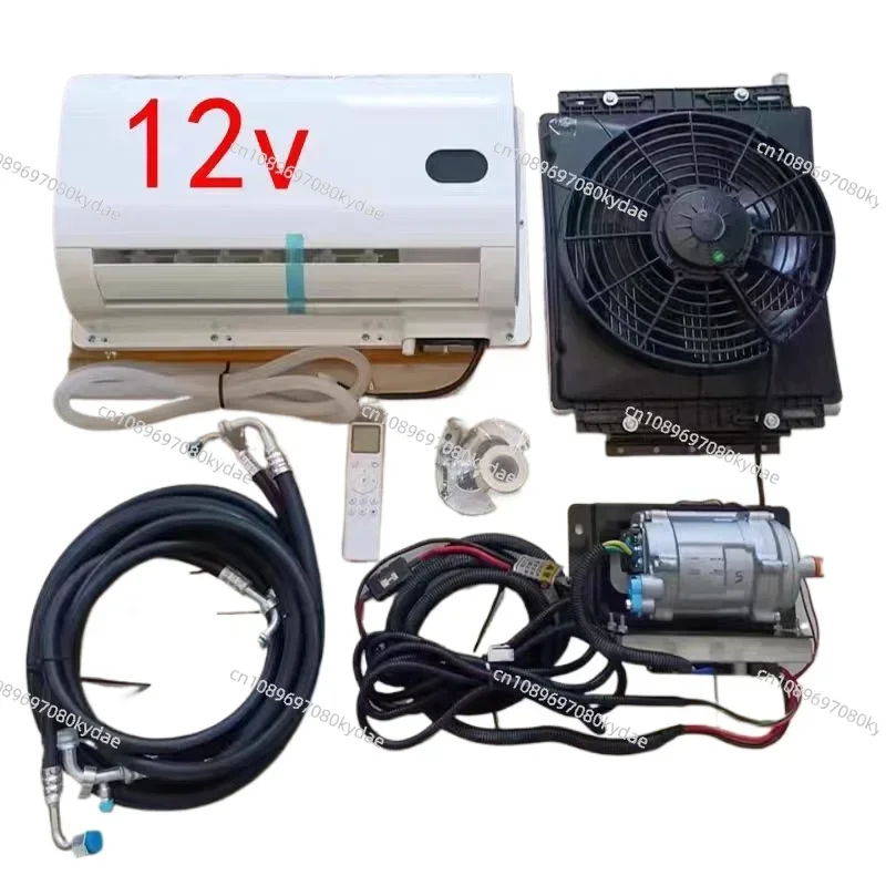 12/24 Volt Air Compressor Electric Air Conditioner Parking Cooler Auto AC Evaporator for RV Car