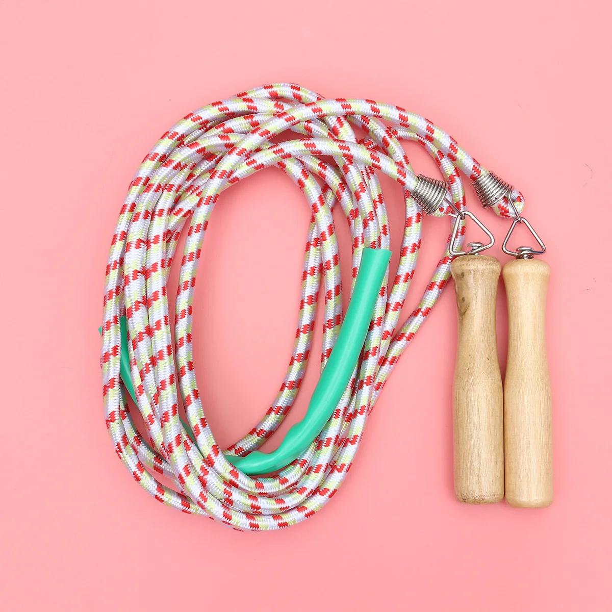 

1Pcs 5m Wooden Jump Rope Durable Long Lasting Portable Exercise Ropes for Cardio Fitness Kids Sports Training Gift Random Color