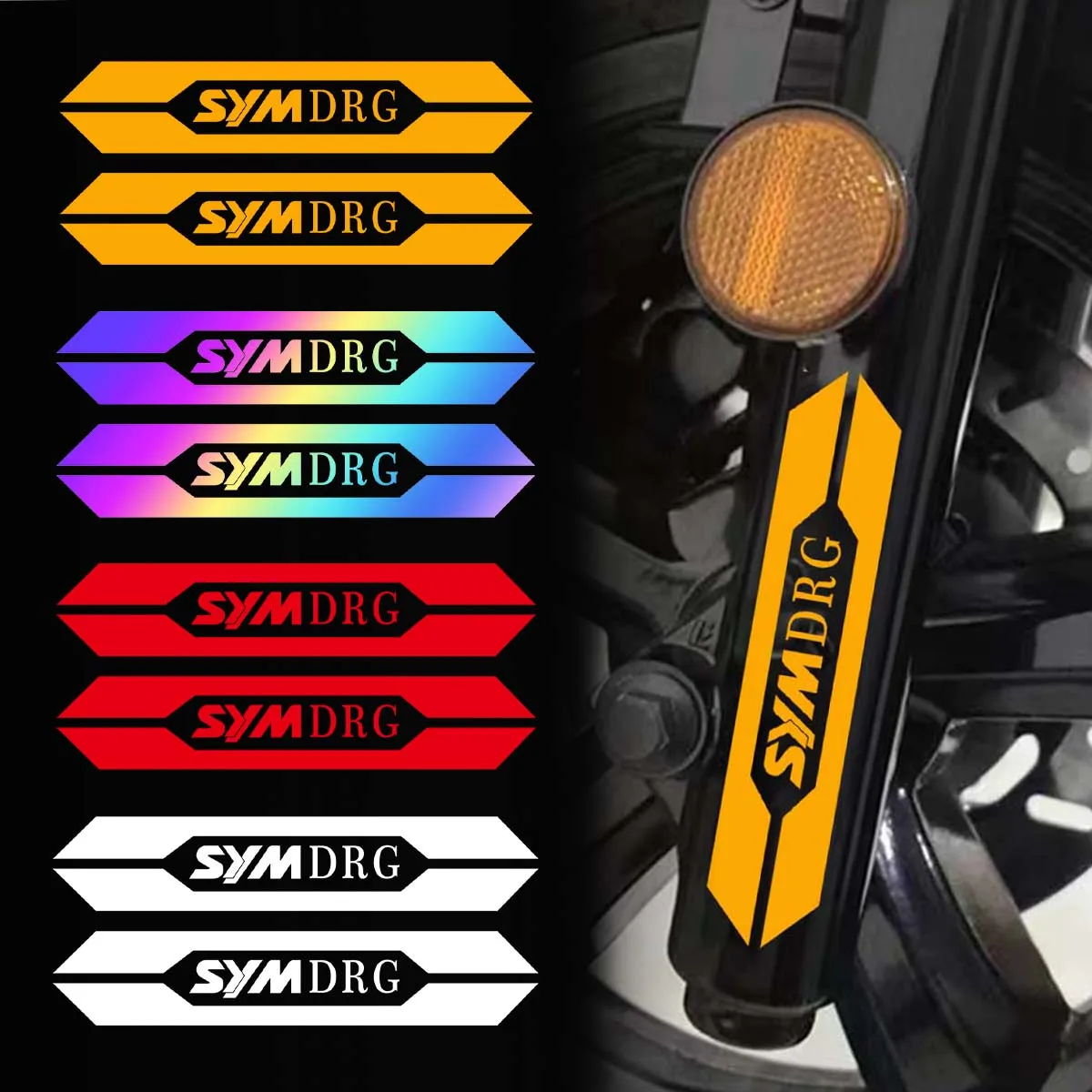 Für SYM CRUISYM 400 ADV 300 DRG BT150 Text Motorrad Aufkleber Motor Gabel Stoßdämpfer Körper Kopf Dekoration Vinyl Aufkleber