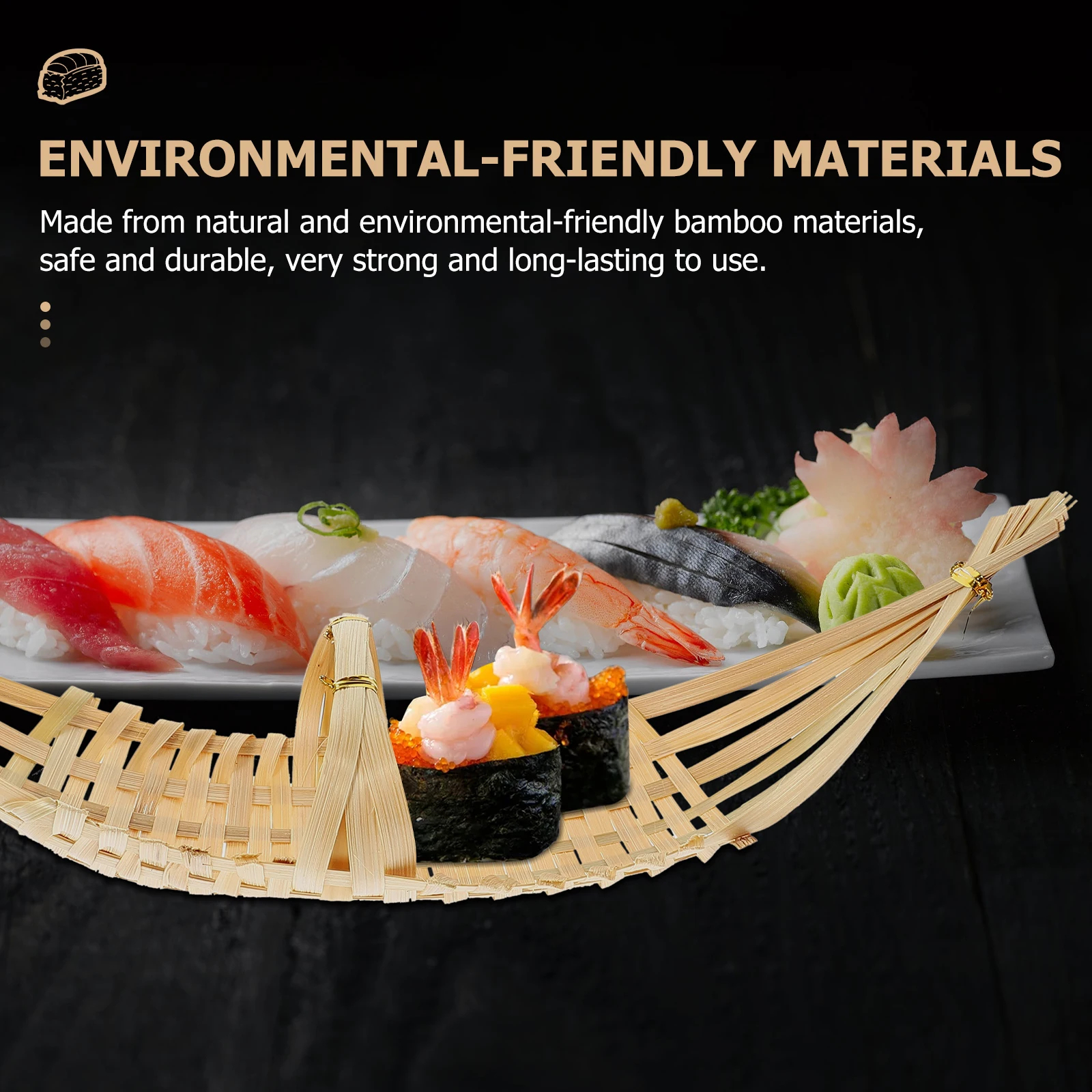 2 قطعة سلال الطعام المنسوجة الخيزران اليدوية وجبة خفيفة كعكة الفاكهة لوحة متعددة الأغراض السوشي عرض المنزل فندق التخزين الزخرفية