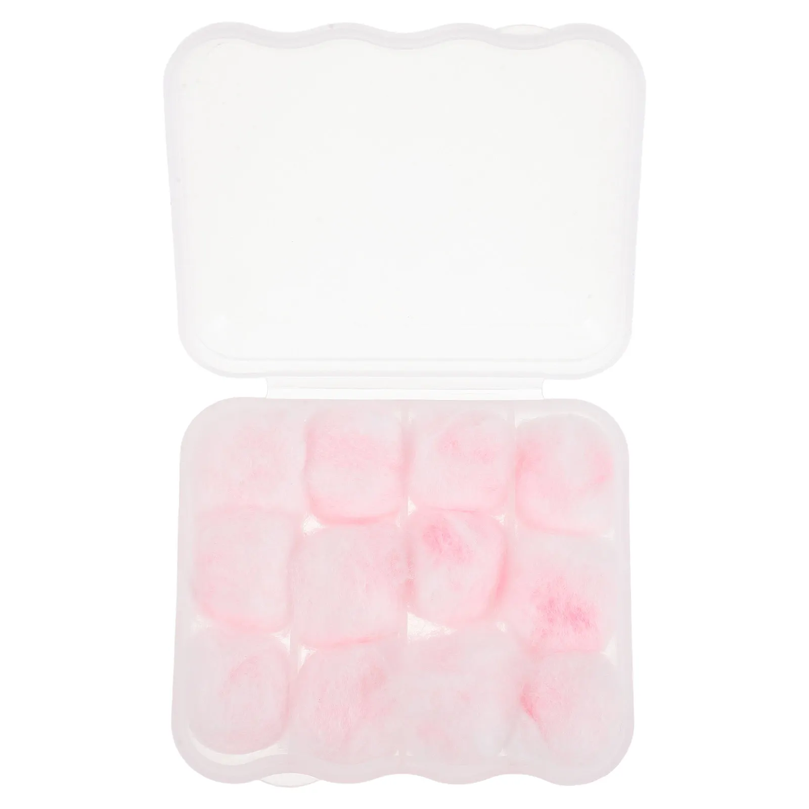 12Pcs Noise Reduction Earplugs Moldable Pink Wax Cotton Soft Reusable Comfortable Sleep Aid Earplugs for Swimming Bathing Travel