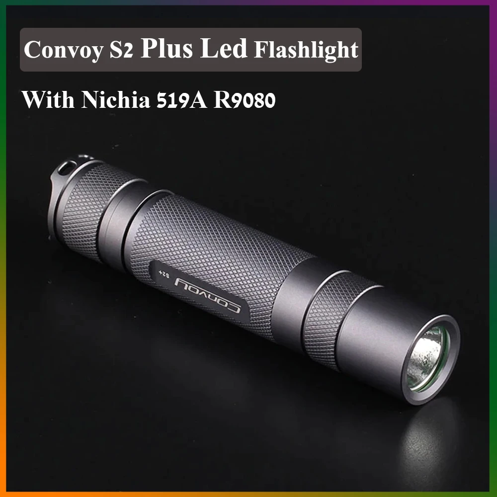 Convoy-linterna LED S2 Plus, linterna con Reflector de cáscara de naranja para iluminación de bicicleta al aire libre, linterna de Camping, nacía 519A