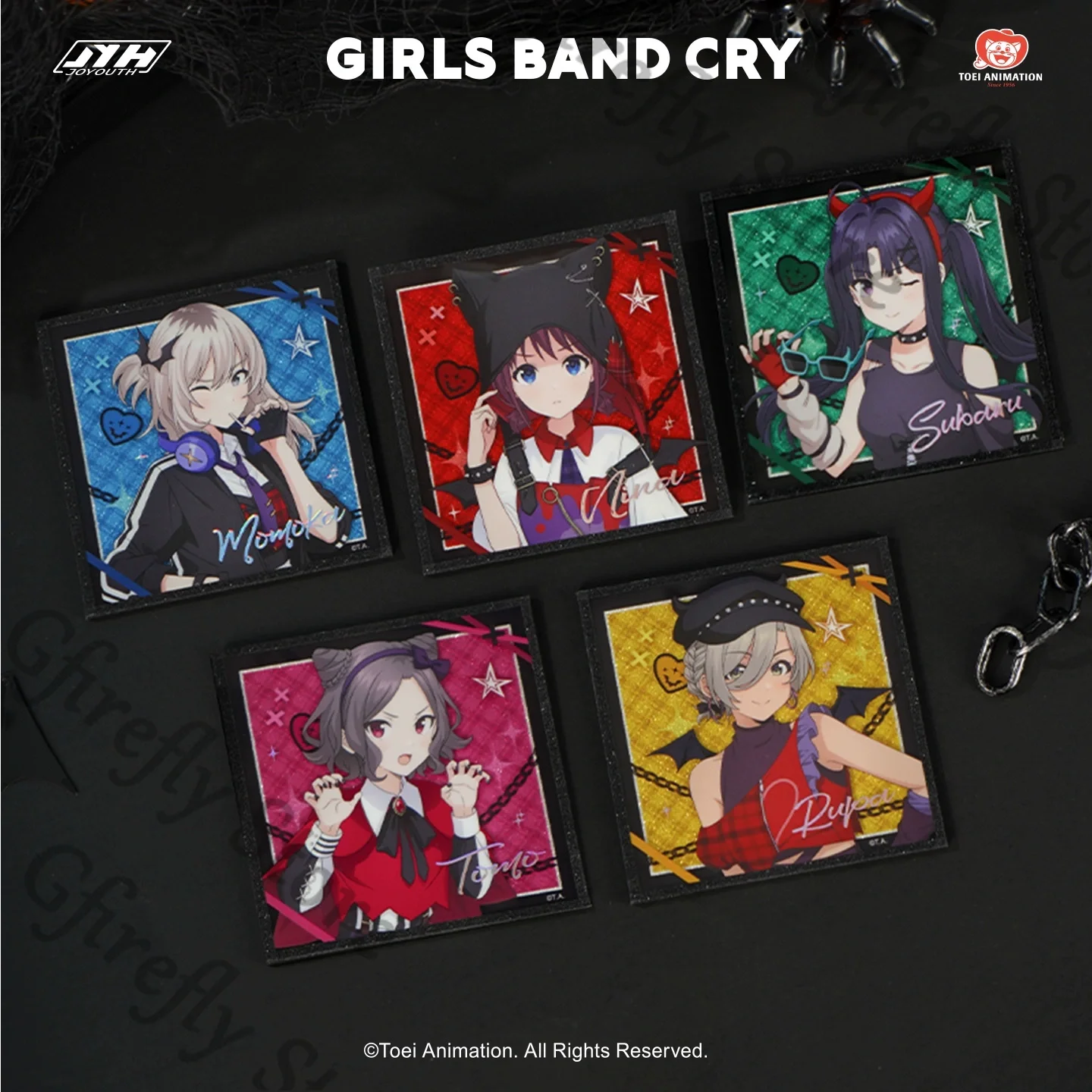 

GIRLS BAND CRY Косплей Цветная бумага Натуральная периферия Украшение подарков Аниме Shikishi MOMOKA KAWARAGI SUBARU AWA Rupa