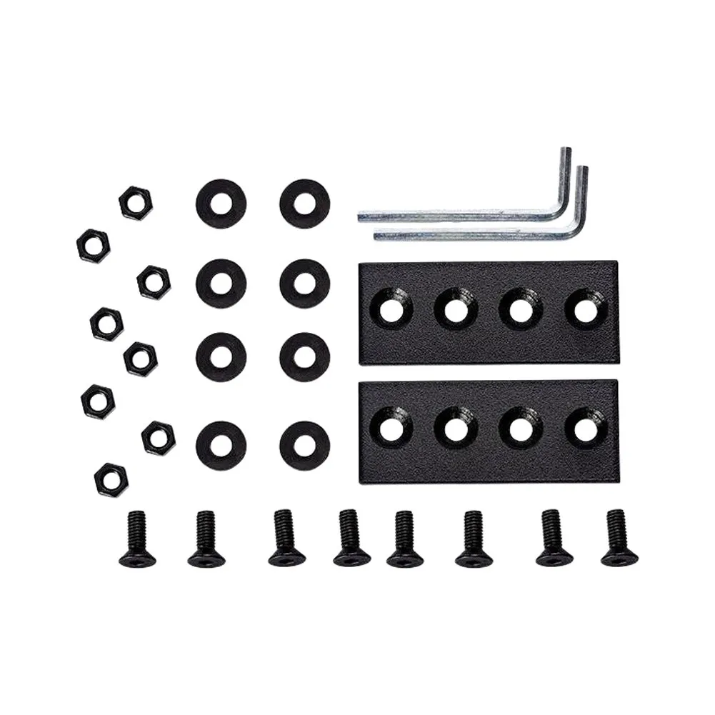 Barn Door Rail Connector Carbon Steel Track Splicing Piece for Seamless Section Linking 8 x 2.7 cm Black Hardware