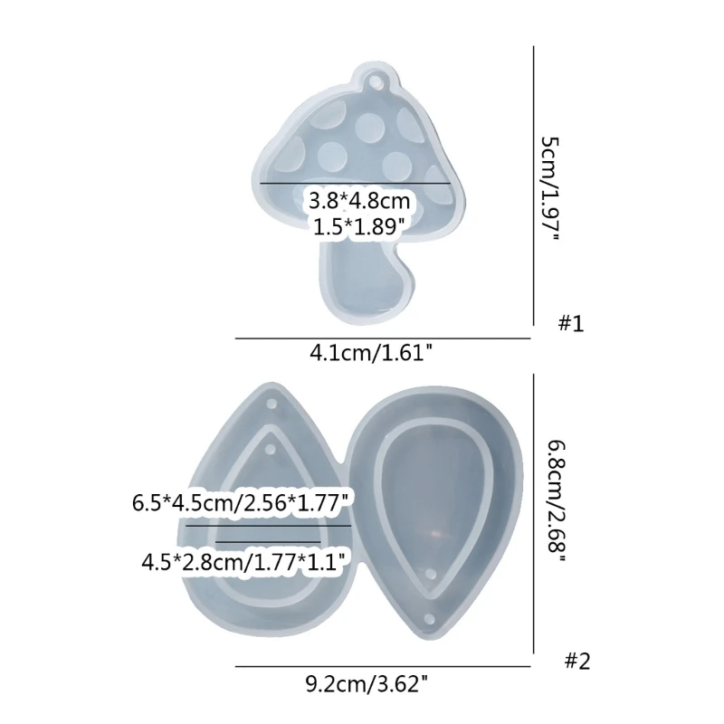 Molde pendente silicone forma gota d'água com furo DIY ferramentas artesanais moldes chaveiro