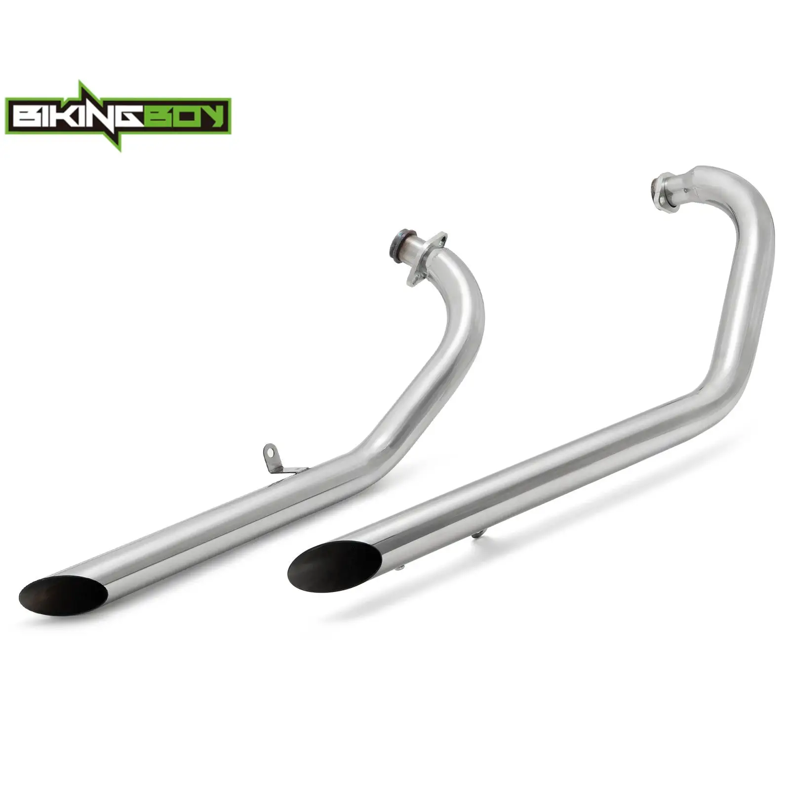 BIKINGBOY For Kawasaki Vulcan VN800 VN400 EN800 EN400 Vulcan S 800 400 Muffler Exhaust Pipe Silencer Staggered Shortshots Pair