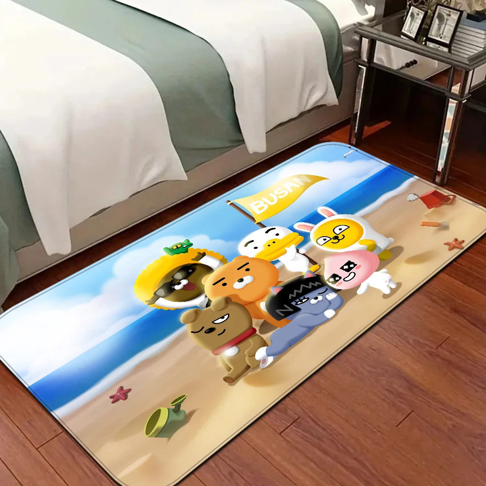 Cartoon K-Kakao F-Friends Floor Mat Retro Multiple Choice Living Room Kitchen Rug Non-Slip Modern Home Decor