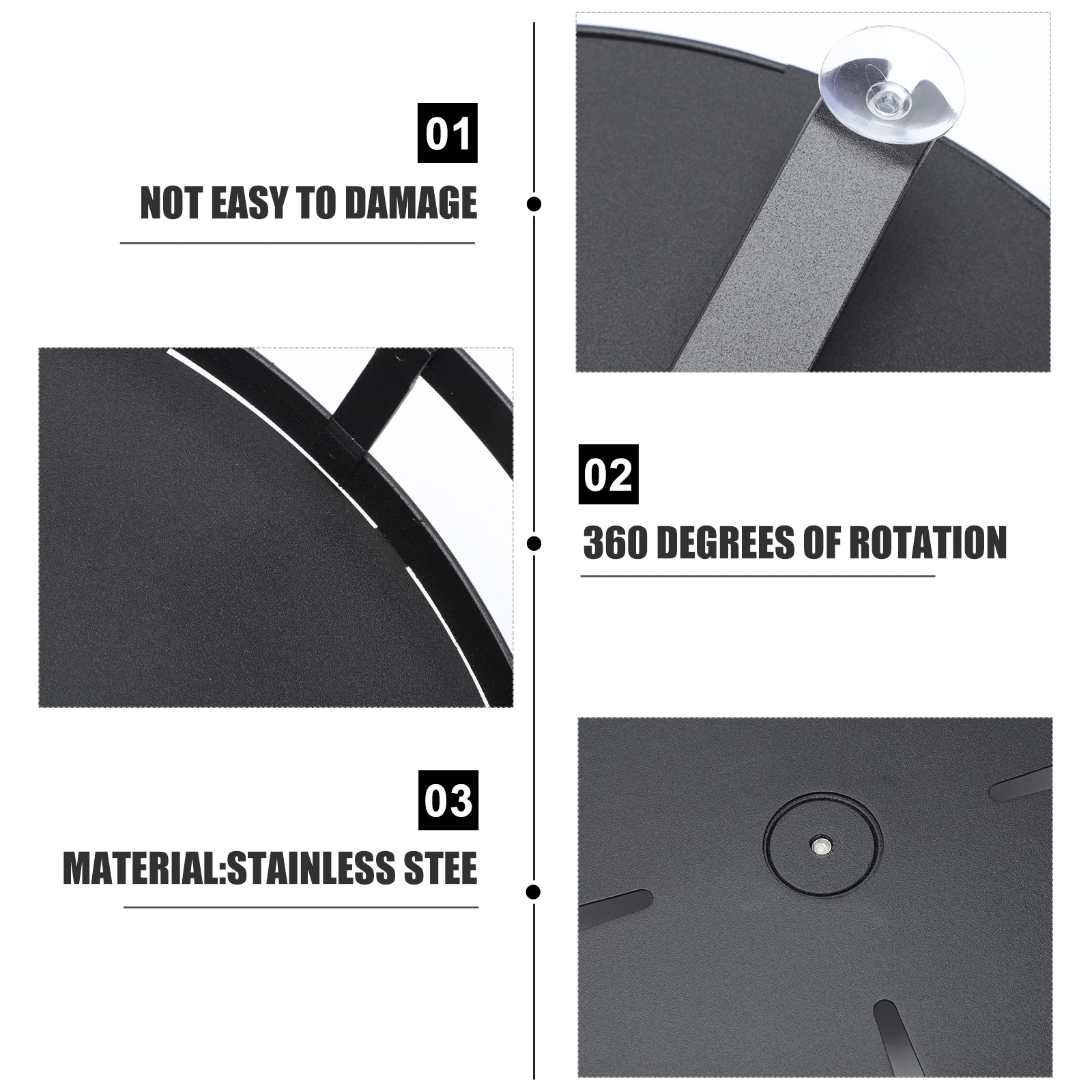 

1pc Stainless Steel Rotatable Spice Rack Seasoning Shelf Oil Storage Rack Salt Holder Sauce Stand Vinegar Support Kitchen