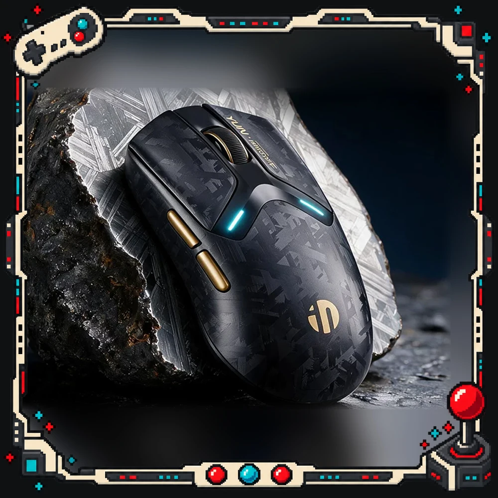 inphic YUN Wireless Gaming Mouse Tri Mode USB Bluetooth Lightweight Carbon Fiber Feel Ergonomic Computer Mouse Black