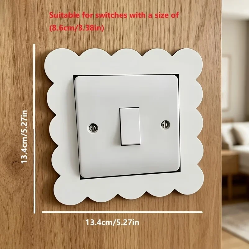 1pc Wooden Switch Decorative Frames, Home Wall Decoration, Switches Protector, Switch Dust Cover, for Bedroom Living Room Decor