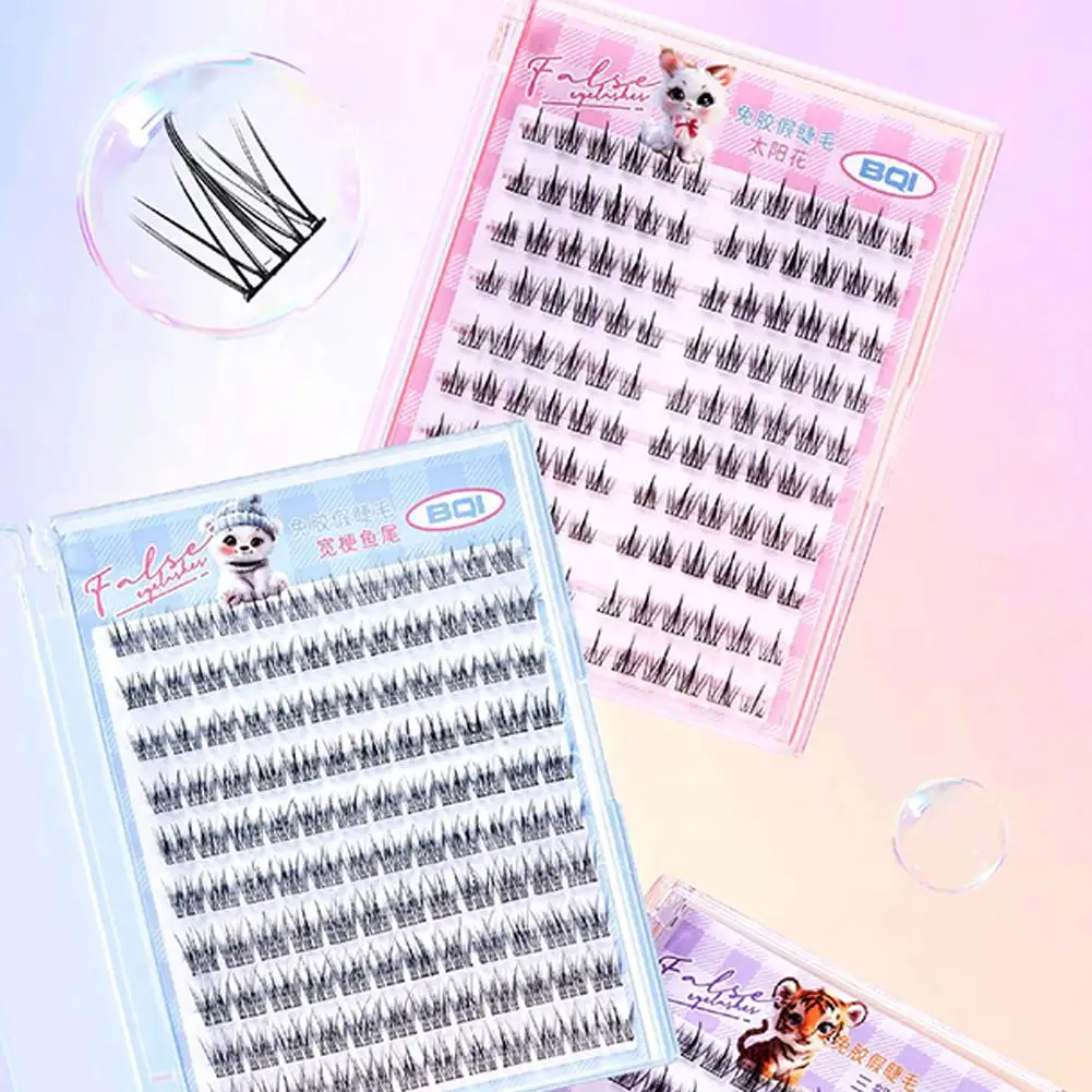 Cluster-Wimpern, 3D-natürlicher Haufen, 100 Stück/120 Stück, D-Locken, segmentierter Strahl, individuelle Nerz-getuftete Wimpern, feine Wimpernspitze
