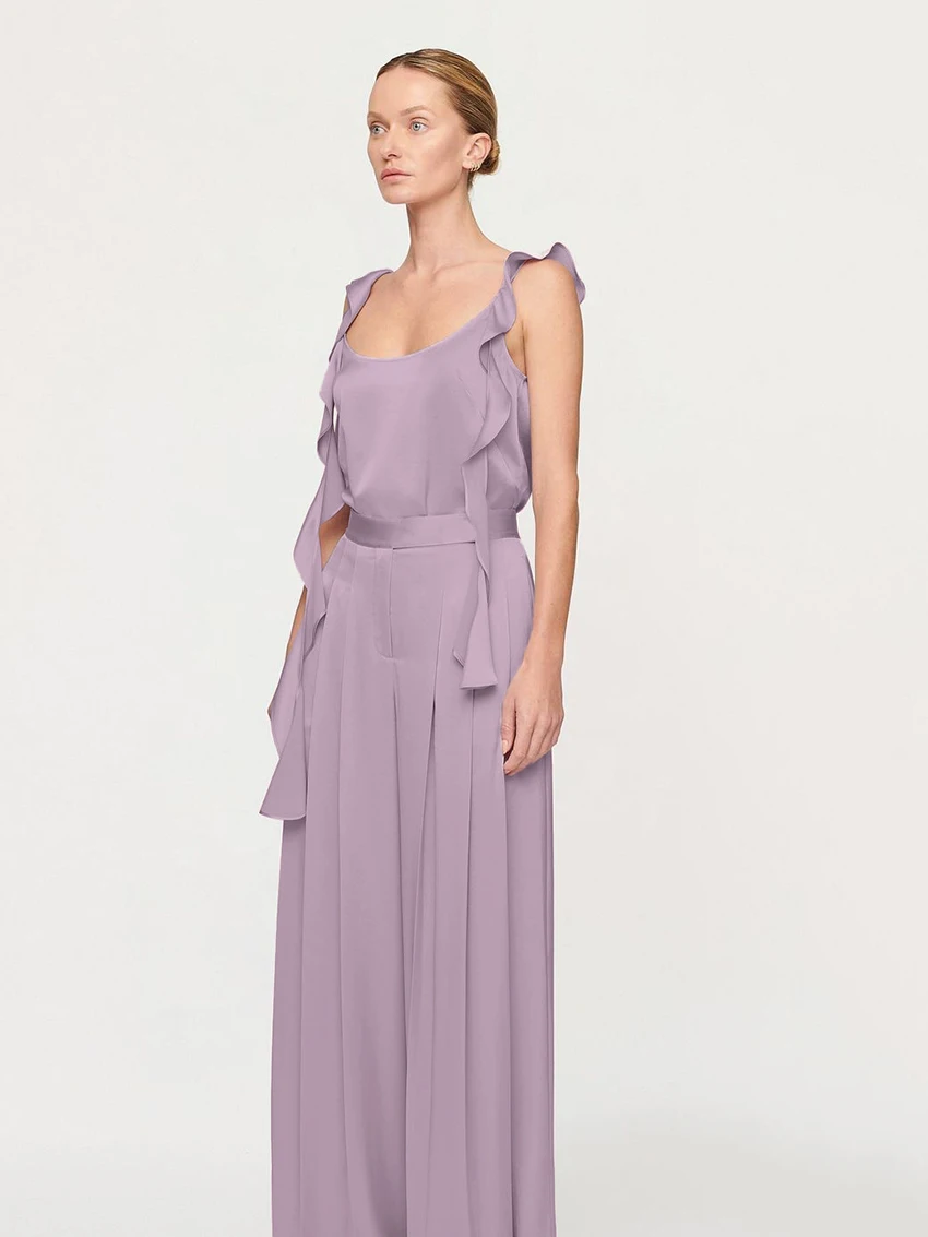 Marthaqiqi Fashion Women'S Nightgowns Suit Sexy V-Neck Pajamas Tank Top Sleepwear Sleeveless Nightwear Pants Ladies Nightie Set