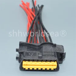 1Sets 16 Pin 989773031 13800154 Black Automobile OBD On-Board Diagnostics Interface Electric Cable Unsealed Connector Plug
