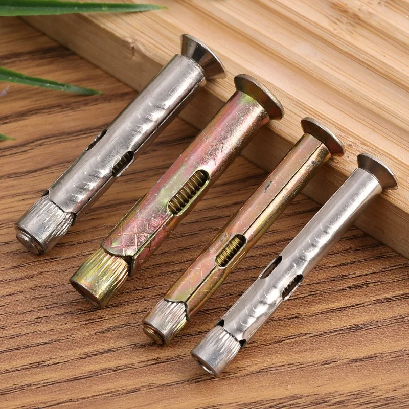 10/20pc Color Zinc Expansion Screws Stainless Steel Built-in Floor Expansion Bolt Concrete Anchors Wall Fastener Hardware Screw