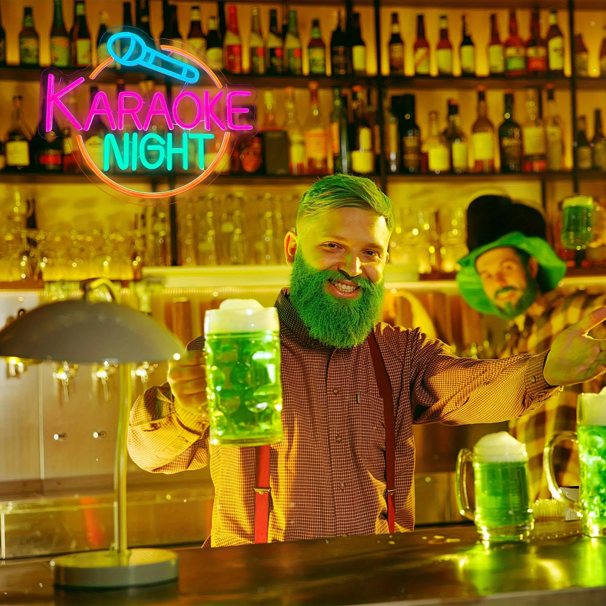 Karaoke Night Neon Sign Light, For Wall Decoration, USB Powered For Game Room Man Cave Karaoke Party Birthday Gift