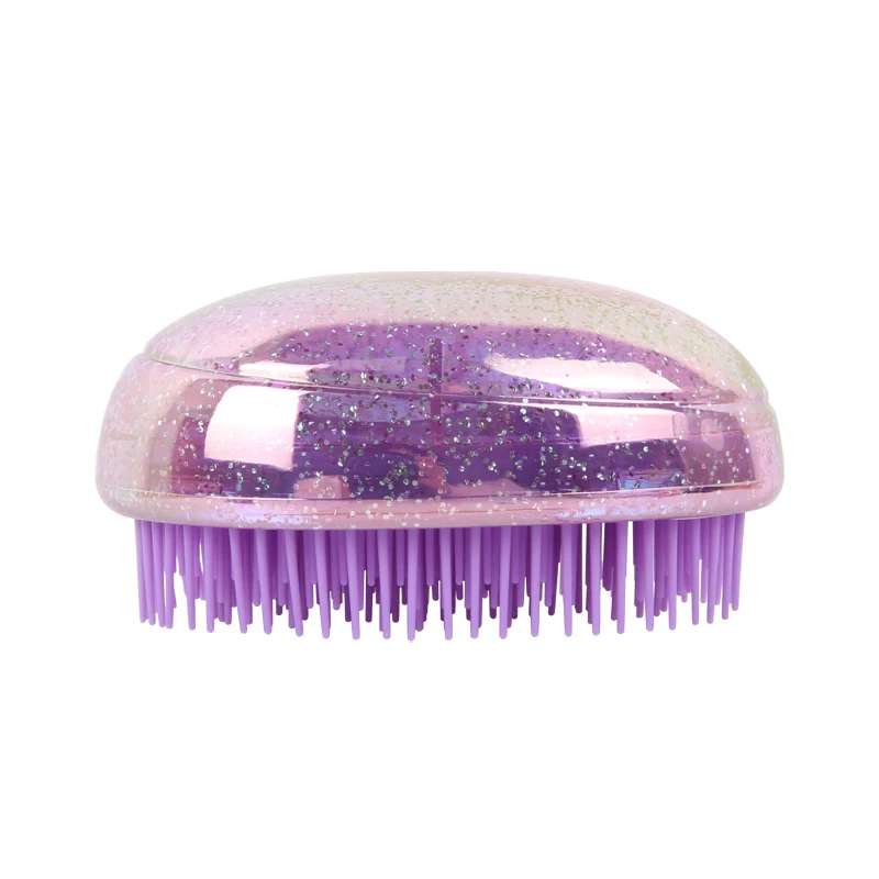 1Pcs Mini Hair Comb Egg Round Shape Soft Hairbrush Detangling Hair Brush Shining Salon Styling Hairdressing Brush for Travel