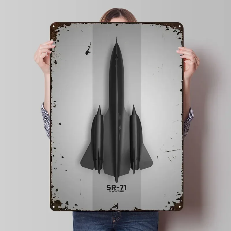 

Lockheed SR71 Blackbird Tinplate Sign Airplane Poster Home Decorations Custom Metal Signs for Wall Art Decoration Art of Murals