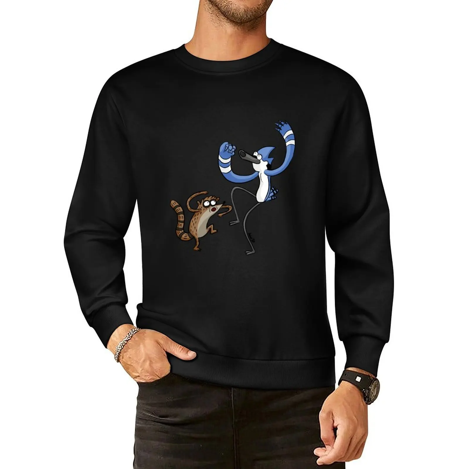 

Rigby And Mordecai Pullover Hoodie men's sweat-shirt set mens clothing sweatshirt