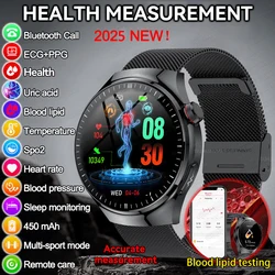 2025 New Five organ examination Health Smartwatch Uric Acid Smart Health Bluetooth Call Blood Lipid Blood Pressure Watch