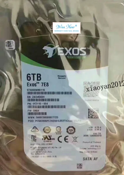 For ST6000NM0115   Enterprise 6TB Capacity V5 7.2K 6Gb/s 3.5