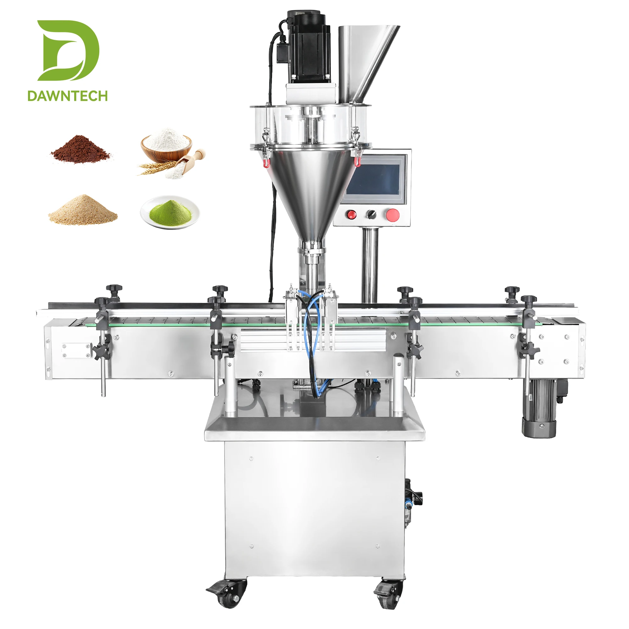 Auger Conveyor Powder Filling Machine for Spice Protein Chili Coffee Milk  Starch Sugar Flour Automatic Vertical