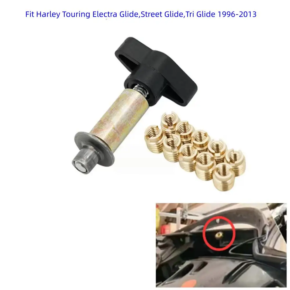 Batwing Fairing Windshield Threaded Brass Insert Repair Restoration Kit Fit for Touring Electra Street Glide 1996-2013