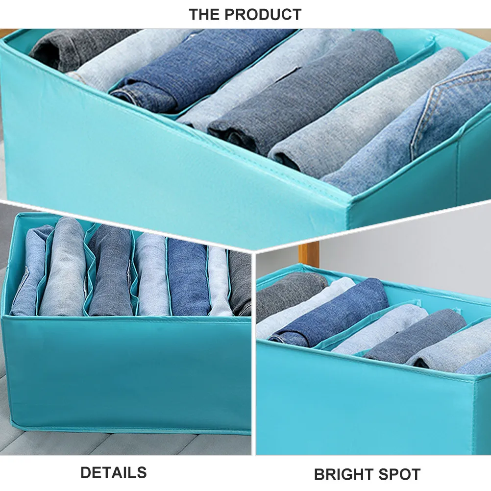 1Pcs Foldable Underwear Storage Organizer 7 Cells Socks Bra Drawer Divider Home Closet Storage Box 7 Cells Underwear Organizer