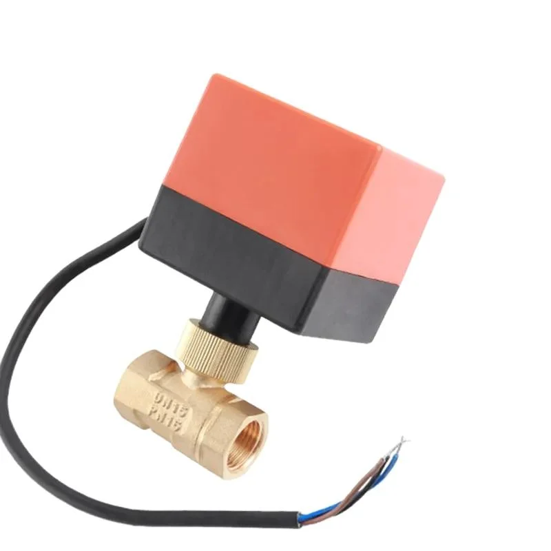 Direct Sales Second-line One Control Micro Electric Brass Ball Valve Brass Electric Two-way Ball Valve