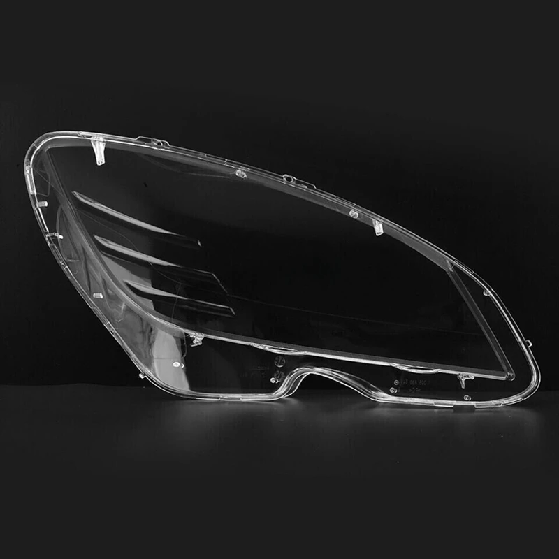 Left Car Headlight Lens Cover Head Light Lamp Shade Shell Lens Lampshade For Mercedes Benz W204 C-Class 2008-2010 Replacement image 5