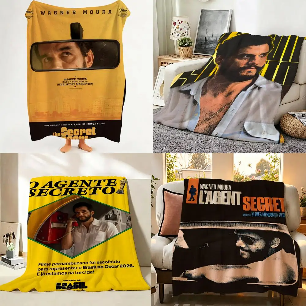 Movie T-The S-Secret A-Agent Throw Flannel Throw Blanket Suitable for Sofa、Living Room、Bedroom