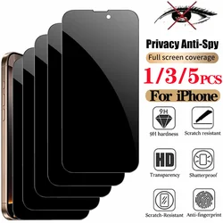 1/3/5 PCS Anti Spy Tempered Glass For iPhone 17 16 15 Pro Max Privacy Screen Protector iPhone 16 Front Film iPhone 15 14 Plus verre trempe iphone 17 16e 14 13 12 11 Privacy Film