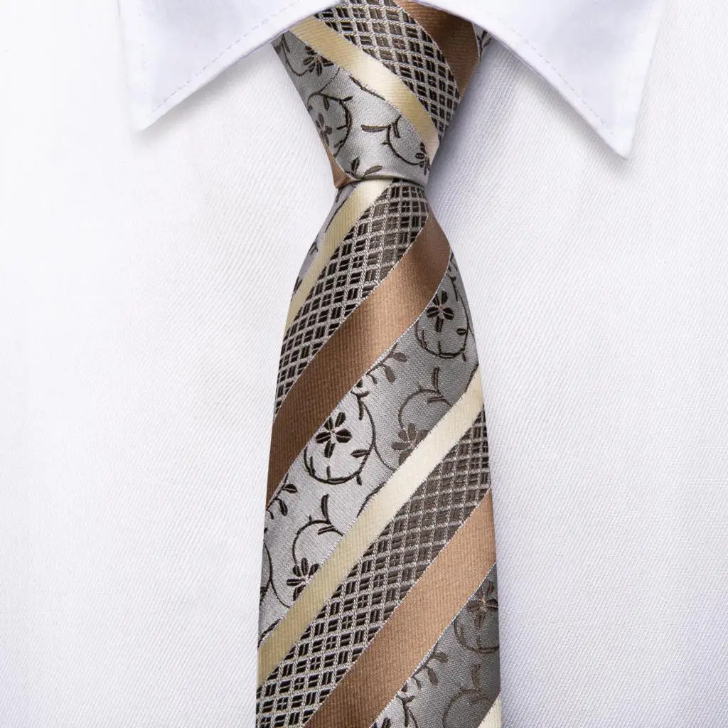Hi-Tie Boys Girls Childrens Tie Students Kids Stage Performance Costume Uniform Necktie Black Gold Striped Paisley 120*6CM