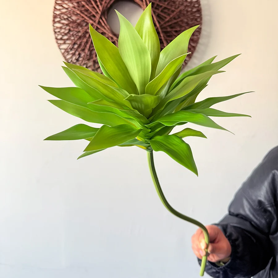 Plantas de bambú de lirio Artificial de 62cm de altura, rama de Dracaena Tropical falsa, hojas de madera de Brasil de tacto Real para decoración del hogar, jardín y balcón
