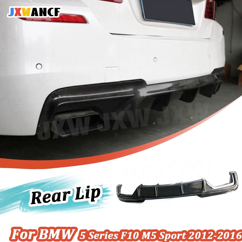 

JXWANCF Carbon Fiber Rear Bumper Lip Diffuser For BMW 5 Series F10 M5 M Tech Sedan Sport 2012-2016 FRP Car Lip Diffuser Spoiler