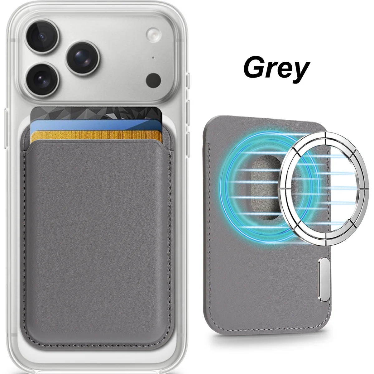 Leder-Brieftasche Kartenhalter Hülle für Mobiltelefone iPhone 18 17 16 15 14 13 12 11 Pro Max Samsung S26 S25 S24 für MagSafe-kompatibel – Detail 15