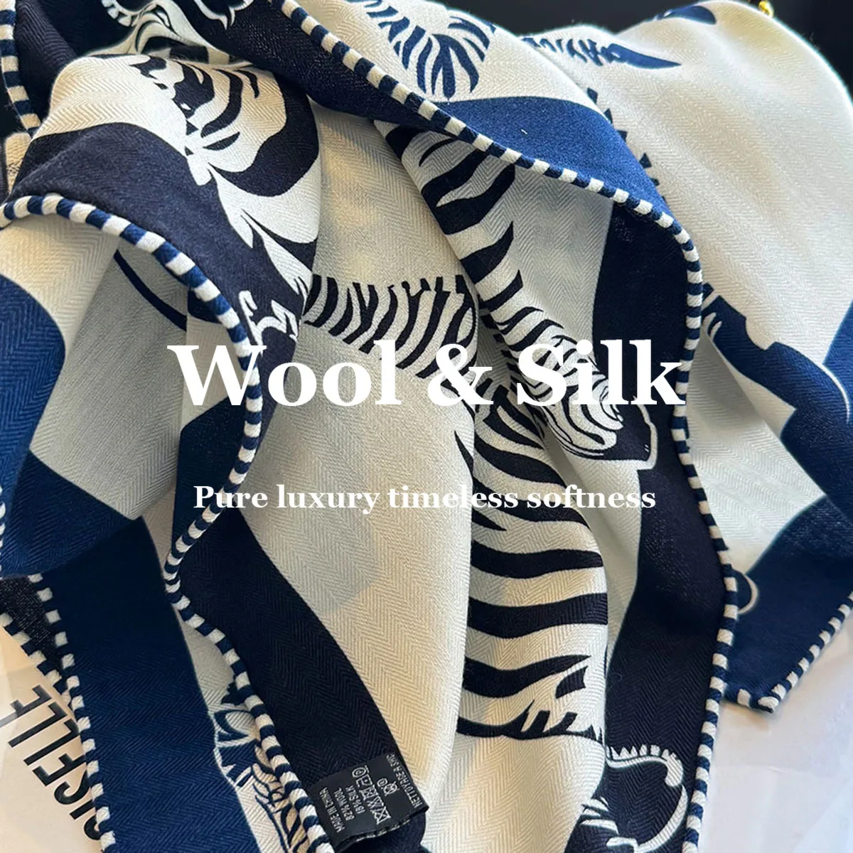 

Шарф-бандана из 82% шерсти и 18% натурального шелка, женский модный платок с принтом лошади, квадратный шарф 62 см, пончо, хиджаб, головной платок, пашмина