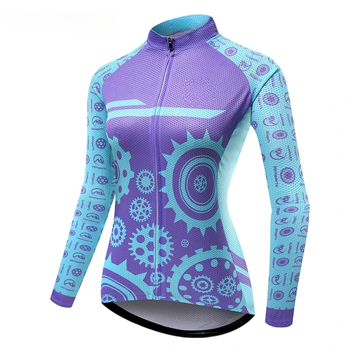Imagen 1 del producto Camiseta de Ciclismo para mujer, ropa de Ciclismo de montaña, camiseta de manga larga, camisa de Ciclismo de Carretera, ropa de Ciclismo