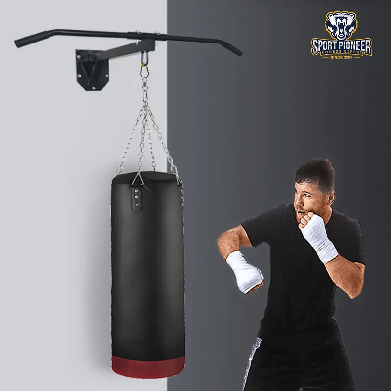 New Multifunctional  Two-in-one  Wall Mounted Sandbag Stand Heavy Bag Hanger  Punching Bag Bracket  Indoor Pull Up Bar