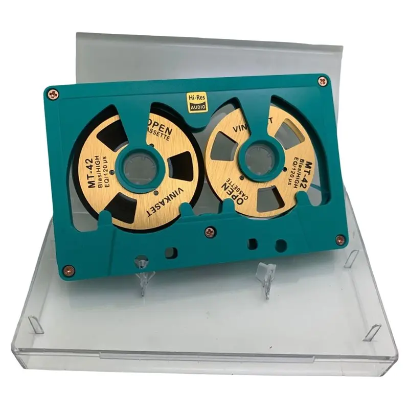 

A86P-Кассета, аудиокатушка для кассеты, двусторонняя металлическая 50-минутная пустая катушка с лентой, полый чехол для записи