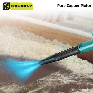 NEWBENY - منفاخ الهواء الكهربائي اللاسلكي ورقة وكاسحة الثلج ممسحة جامع الغبار لبطارية ماكيتا 18 فولت 2 في 1 أفضل 8 مبيعات محراث الثلج - رقم 2