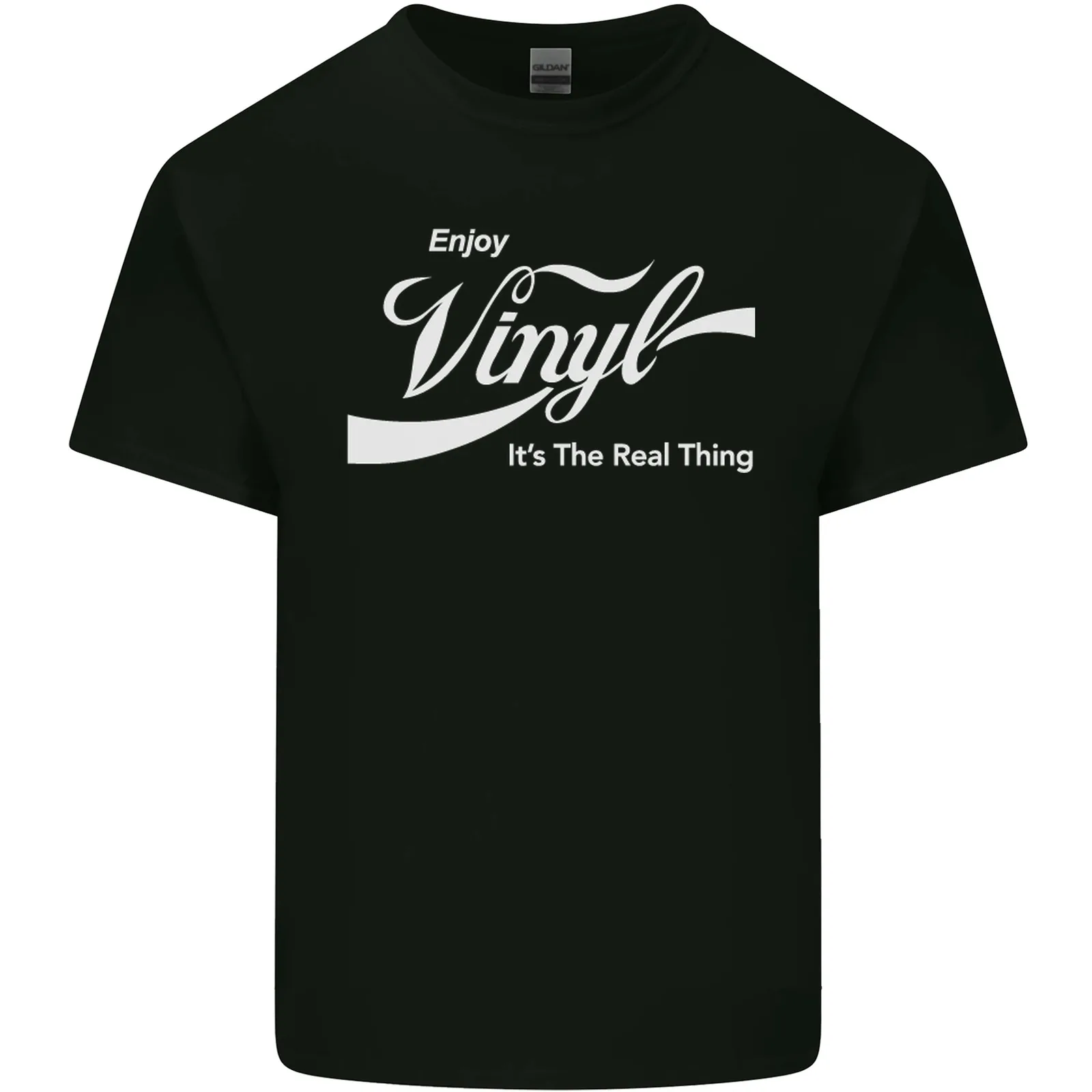 

Enjoy Vinyl DJ DJing Decks Turntable Funny Mens Cotton T-Shirt Tee Top